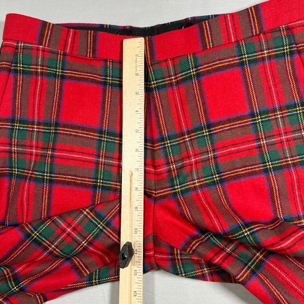 J.Crew Ludlow Slim Red Stewart Tartan Plaid Tuxedo Dress Pants Mens 32x30 AR106